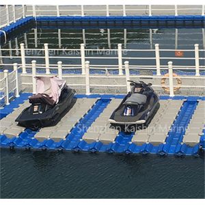 Easy To Assemble Blue Modular Floating Pontoon Plastic Floating Cubes Marina Jet