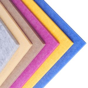 Rectangle Fireproof Polyester Light Weight PET Acoustic Panels For Office