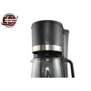 Custom Black 1.2L Mini Coffee Machine With Jug 225*180*295mm RoHS ETL Approved