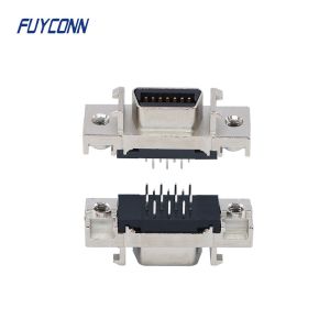 14pin Female Servo Connector , MDR PCB Straight SCSI Connector W/ Zinc Alloy