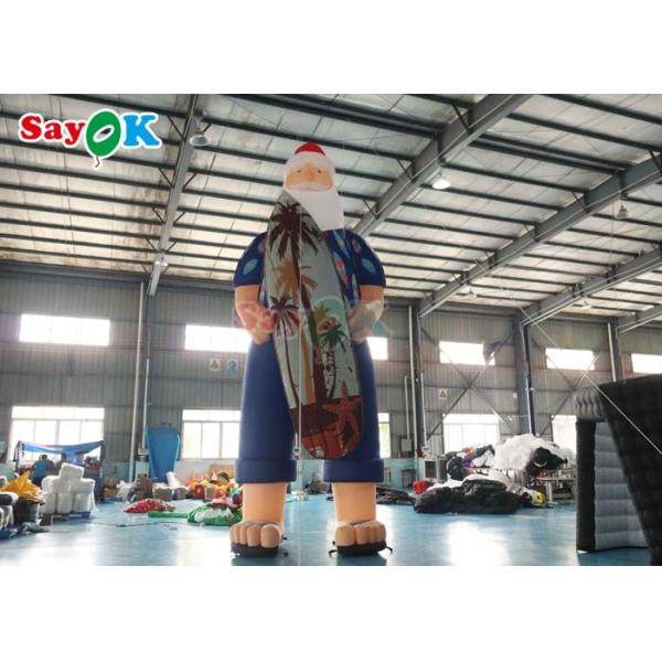 Quality Hawaiian Christmas Decration Model Inflatable Santa Claus On Beach Size 7.6m wholesale