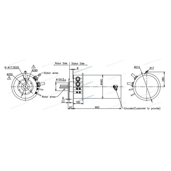 High Protection Waterproof Slip Ring with 1000M Ethernet Signal For Industry