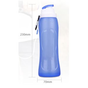 Portable Collapsible Silicone Water Bottle BPA Free For Hold Water , Milk