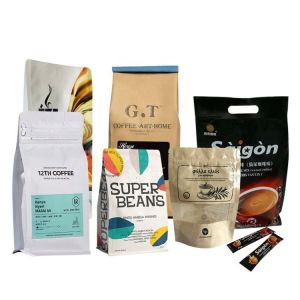 250g 500g 1kg 1kg Stand Up Pouches Matt Black Aluminum Foil