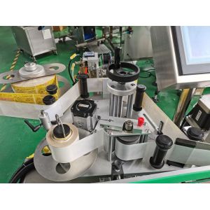 Npack Automatic Vertical Round Bottle Labeling Machine with Ribbon Coding