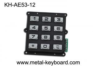 Cheap Anti - vandal Metal Numeric Keypad IP 65 , 12 button Entry Keypad numeric for sale