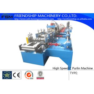 Gearbox Driven C Z Purlin Roll Forming Machine Use Hydraulic Pre Punching 3mm