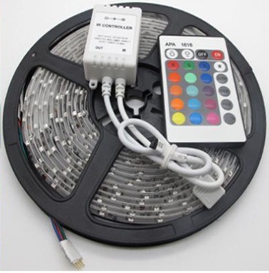 SMD5050 indoor decoration use IP20 DC24V 5m/roll 4-in-1 rgb flexible strip with