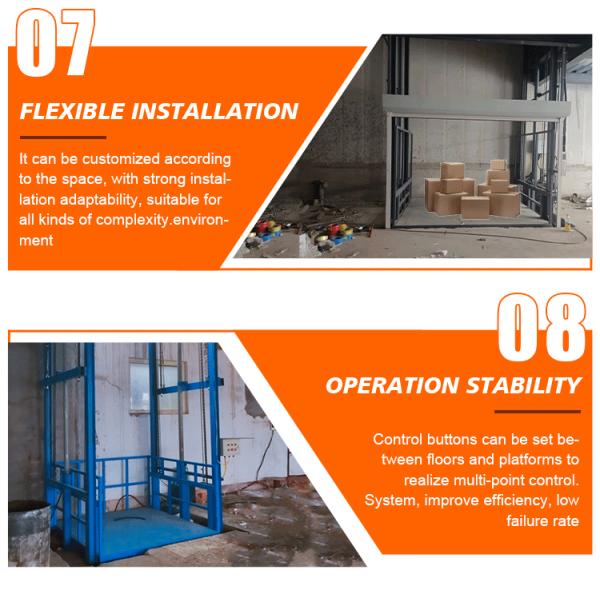 Indoor Outdoor Elevator Disabled Freight Warehouse Cargo Small Home Elevator Lift Passenger Wall Mounting Height