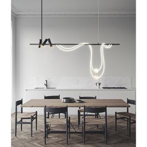 Nordic Designer Long Arc Lamp Spotlight chandelier dining room Bar Minimalism