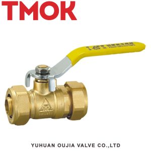 Cheap Brass inner wire ball valve nickel plated butterfly handle ball valve source factory direct sales for sale