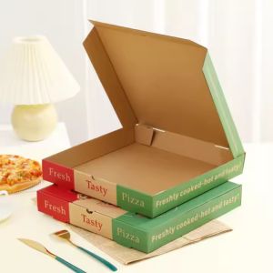 Wholesale Custom Printing Corrugated Pizza Boxes with Handles: Ideal for Fast