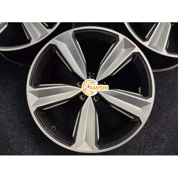 Aluminum Alloy ET26 5 Spoke 66.5 Hole 20 Inch Gloss Black Rims For Audi RS5 2019