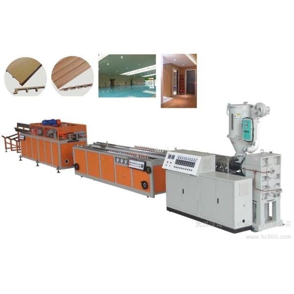Wood Plastic PVC WPC Door Frame Production Line Saw Cutter And 400kg/h Output