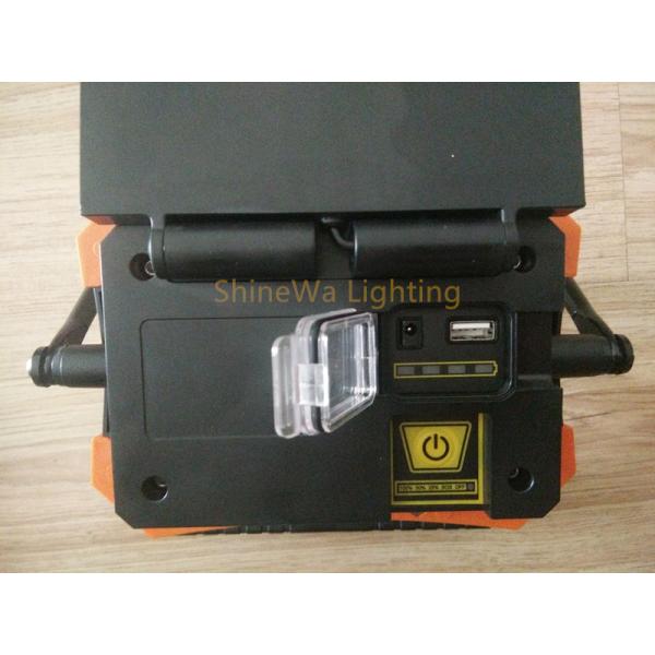 Handheld Solar Led Work Light / 10W Yellow Solar Powered Construction Lights