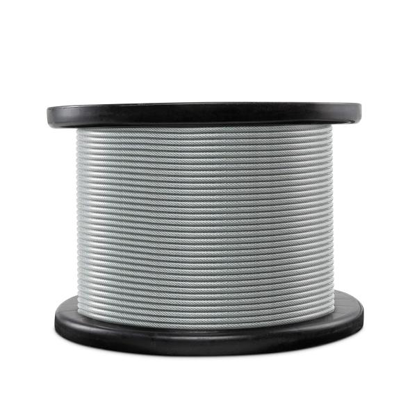 Quality 7x7 Construction 3/32" Diameter Galvanized Steel Wire Rope with 1570N/mm2 Tensile Strength for Aircraft and Industrial Use wholesale