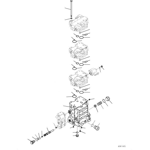 723-66-21100 723-65-21700 723-65-21800 For Komatsu D155AX-6 BULLDOZERS Hydraulic Main Control Valve Construction Machinery Parts Aftermarket High