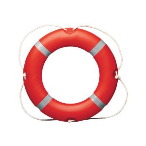China Red Color Water Lifesaver Ring , Polyurethane Foam Lifesaving Ring With Rope on sale