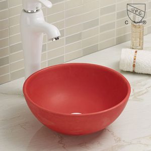 China Painted Matt Color New Vanity Bathroom Top Mount Basin Laboratory Round Ceramic Sink on sale