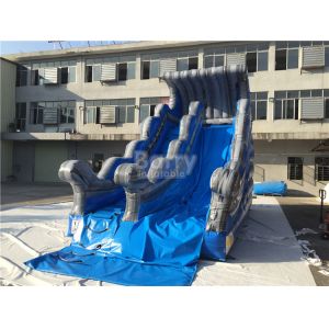 Cheap Commercial Grade Wave Inflatable Dry Slide 7.6x3.8m Customized for sale