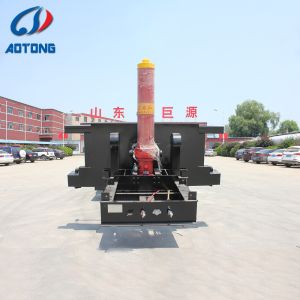 AOTONG 2 axles 20ft hydraulic lifting dump trailer/ container tipper trailer for