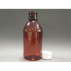 China Polyester Plastic Liquid Bottle Brown Anti Theft Ring 250ml Volume For Drugs on sale