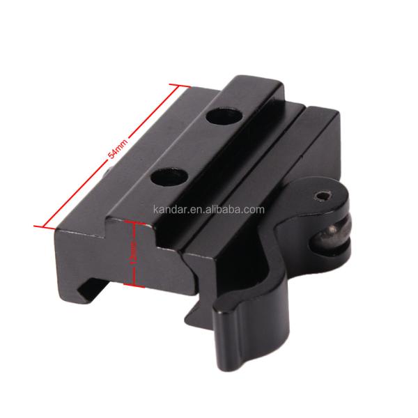 All-metal Riser Mount Adapter for 21mm to 11mm Clamp Bracket in Black Aluminium