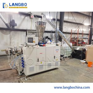 55/110 Conical Twin Screw Extruder PVC Profile Extrusion Line for 1180mm Cable