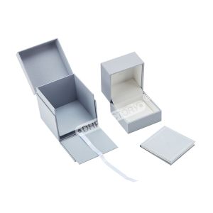 Customizable Cardboard Ring Box Paper Jewellery Packaging For Displaying