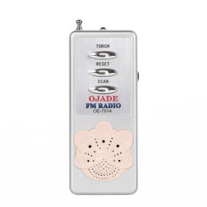 Battery Powered Handheld FM Radio 3.5 MM Headphone 88-108 MHz FM Frequency Range