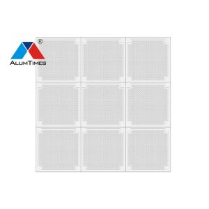 Rustproof Aluminium Perforated Ceiling , Square Metal Ceiling Tiles 600 X 600mm