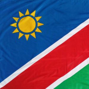 3x5' Namibia National Flag Knitted Polyester Rope And Swiss Buckle Customized