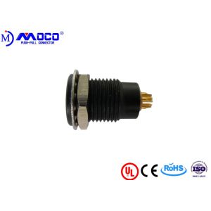 Metal Brass D 102 Round 9 Pin Connector , Female Panel Mount Connector