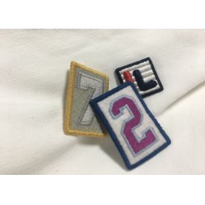 Merrow Border Custom Stitched Patches , Clothing Iron On Embroidered Patches For