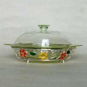 Iron base plate date palm bowl（5）