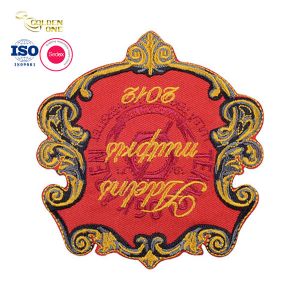 Noble Embroidered Cloth Patches Iron On Hook And Loop For Self Adhesive Backing