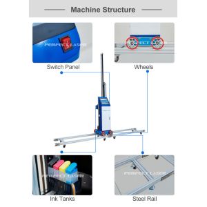 9600DPI Dual Core CPU Vertical Wall Mural Printer Direct To Wall Inkjet Printer