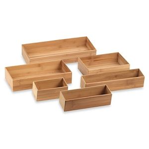 2016 newest bamboo drawer organizer storage tray