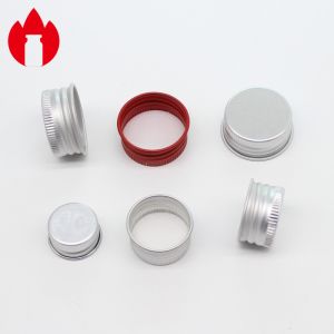 China 20mm 24mm 28mm Metal Aluminum Screw Caps With PE Gasket on sale