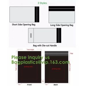 Biodegradable Compostable Plastic Courier Shipping Envelope Custom Matte Black