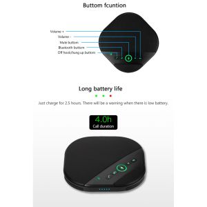 USB 5.8g Cordless Conference Speakerphone 5m Pick Up Distance