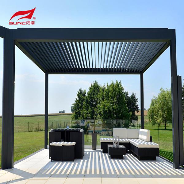 Aluminum Rainproof Motorized Louvered Pergola With Adjustable Roof 12 X 10 X 13