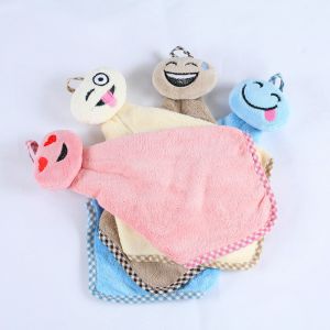 Delicate 20cm Square Short Plush Baby Saliva Towel
