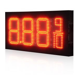 Gas Station Sign Board 24-inch LED Display with Brightness Control and