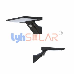 Whale Tail Shape Solar Motion Sensor Led Wall Light Smd2835 Chips