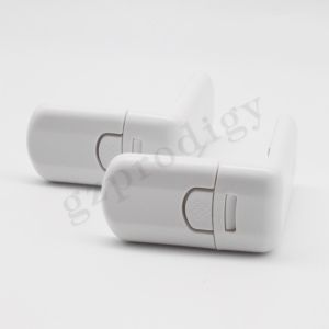 Practical White Drawer Safety Latch , L Shape Dog Proof Cupboard Locks