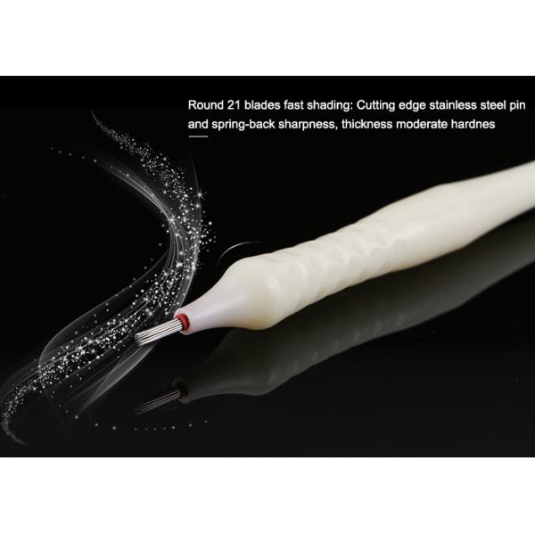 #21R Blade Attached White Shading Manual tattoo Eyebrow Pen Handmade