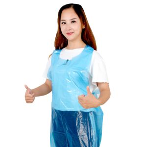 Waterproof Disposable Apron , Plastic Throw Away Aprons Multi Colors Optional