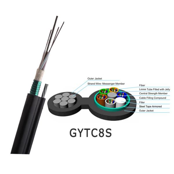 72core Figure 8 GYTC8S Self-Supporting Armored Fiber Optic Cable