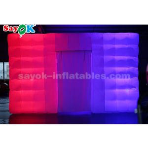 China 6 Man Inflatable Tent White Cube LED Light Inflatable Air Tent For Event / Party / Advertising on sale